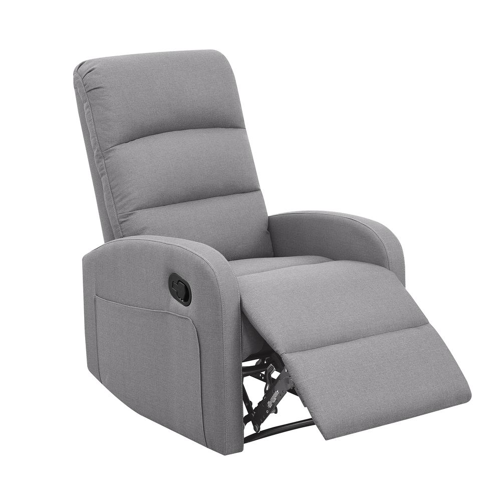 Charlotte Manual Upholstered Recliner, Cement. Picture 3