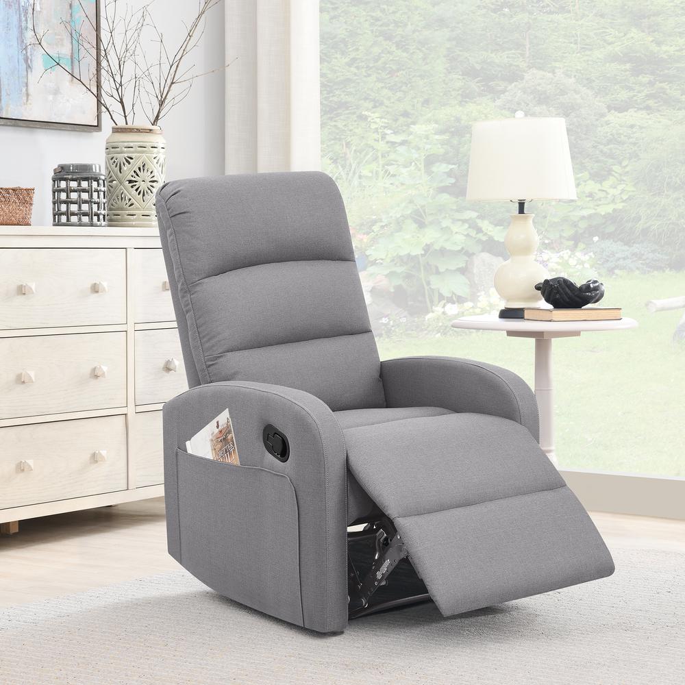 Charlotte Manual Upholstered Recliner, Cement. Picture 5