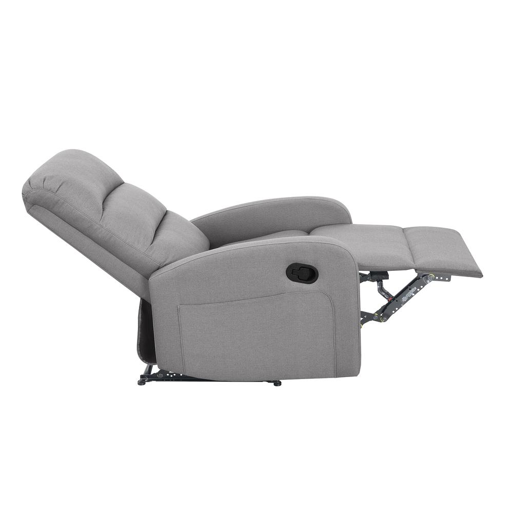 Charlotte Manual Upholstered Recliner, Cement. Picture 4