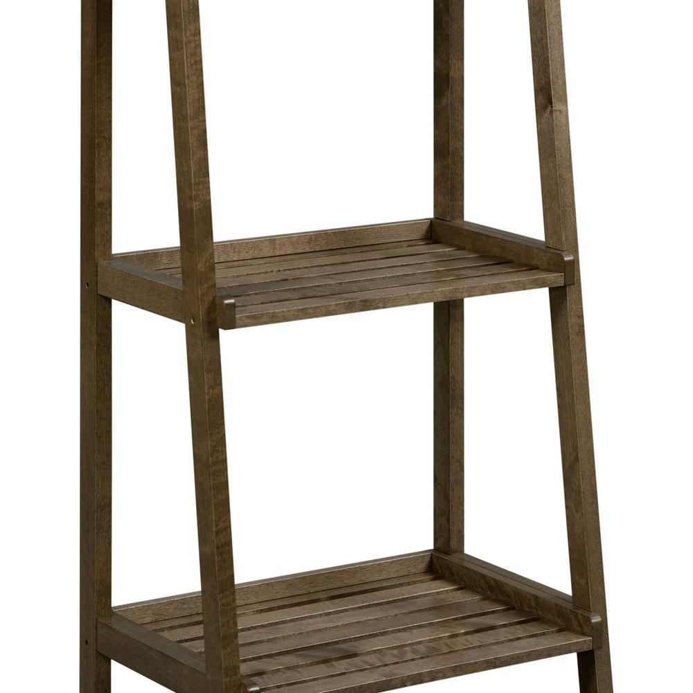 New Ridge Home Solid Wood Dunnsville 3-Tier Ladder Shelf, Bookcase, Display, Antique Chestnut. Picture 2