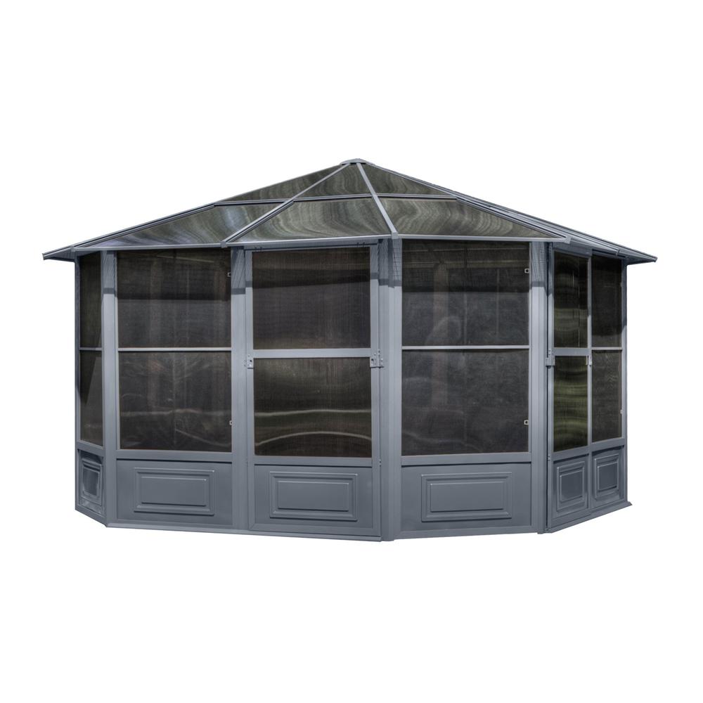 Florence Solarium 12 Ft. x 12 Ft. in Slate. Picture 1