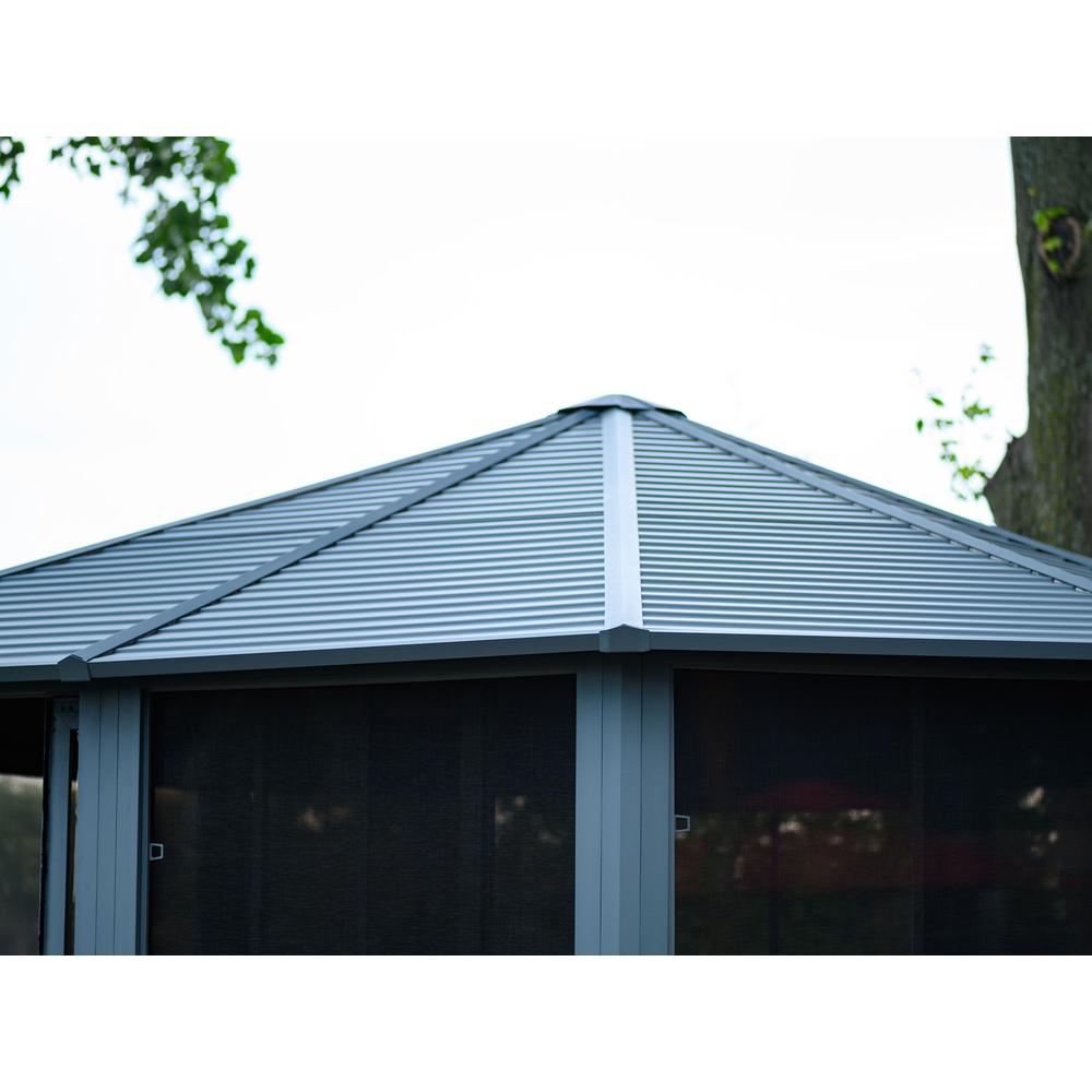 Florence Solarium with Metal Roof 12'x12' Slate. Picture 5