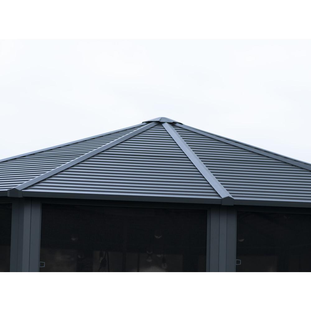 Florence Solarium with Metal Roof 12'x18' Slate. Picture 8