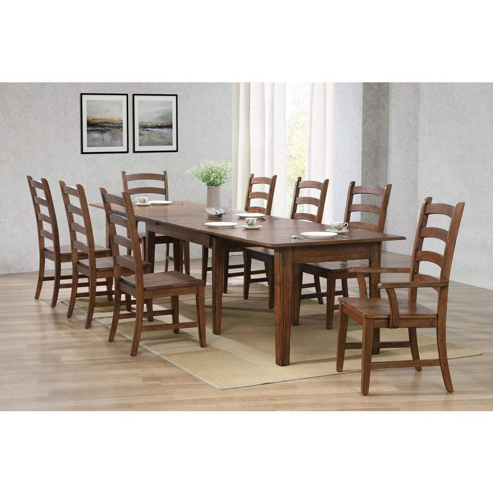 Simply Brook 9 Piece 134" Rectangular Extendable Table Dining Set. Picture 8