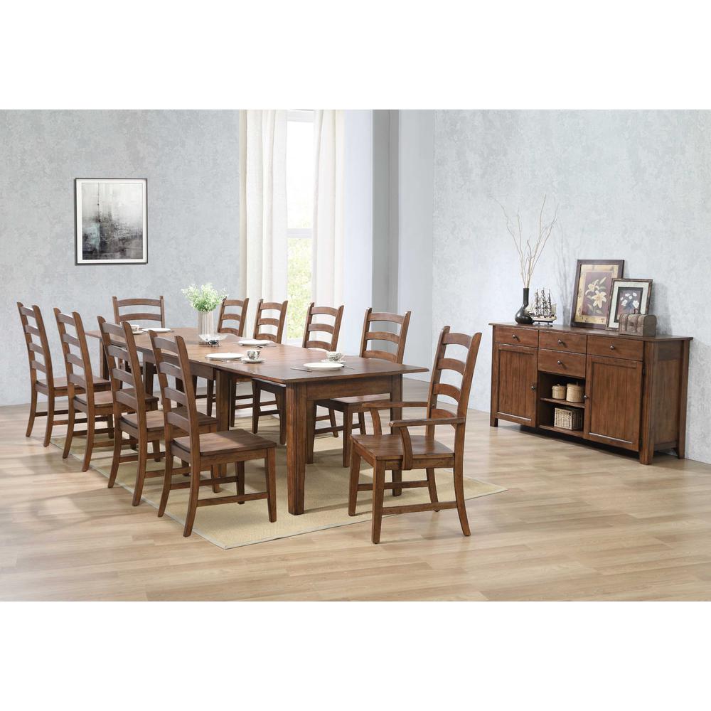 Simply Brook 12 Piece 134" Rectangular Extendable Table Dining Set. Picture 7