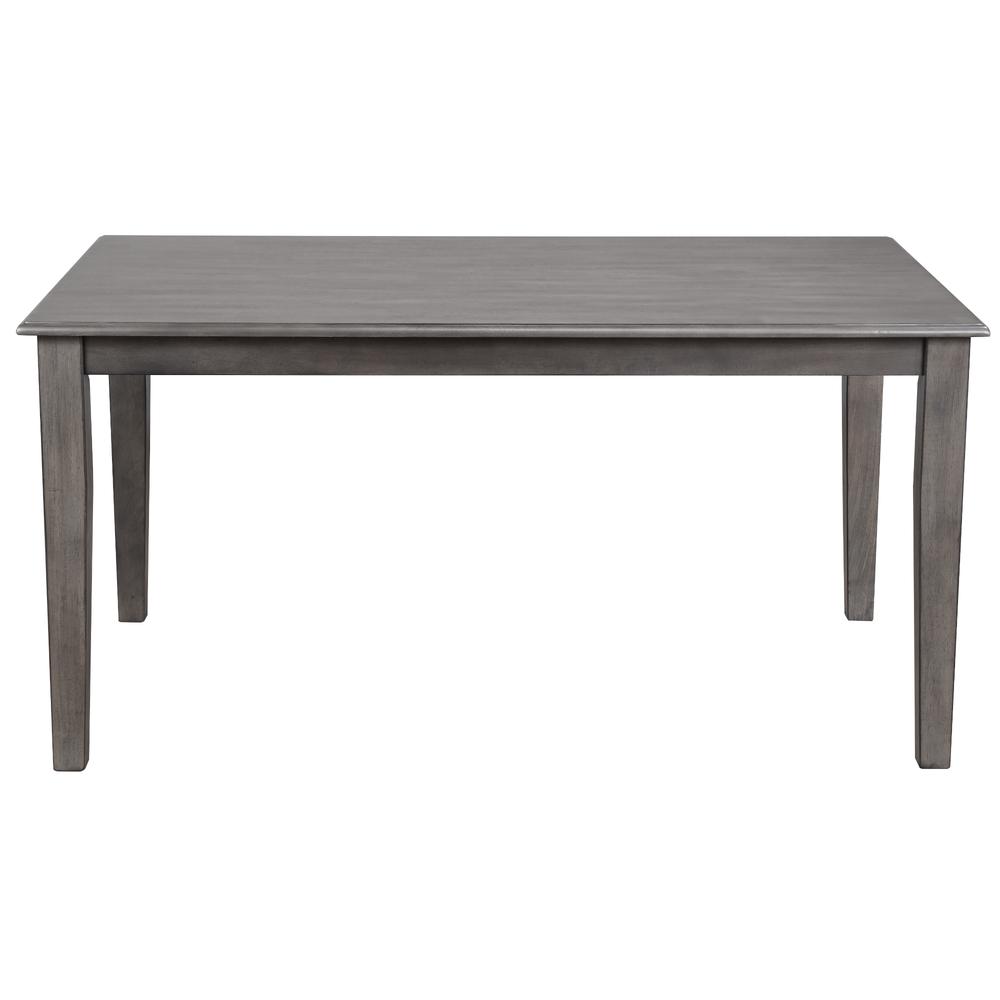 Shades of Gray 6 Piece 60" Rectangular Dining Table Set. Picture 2