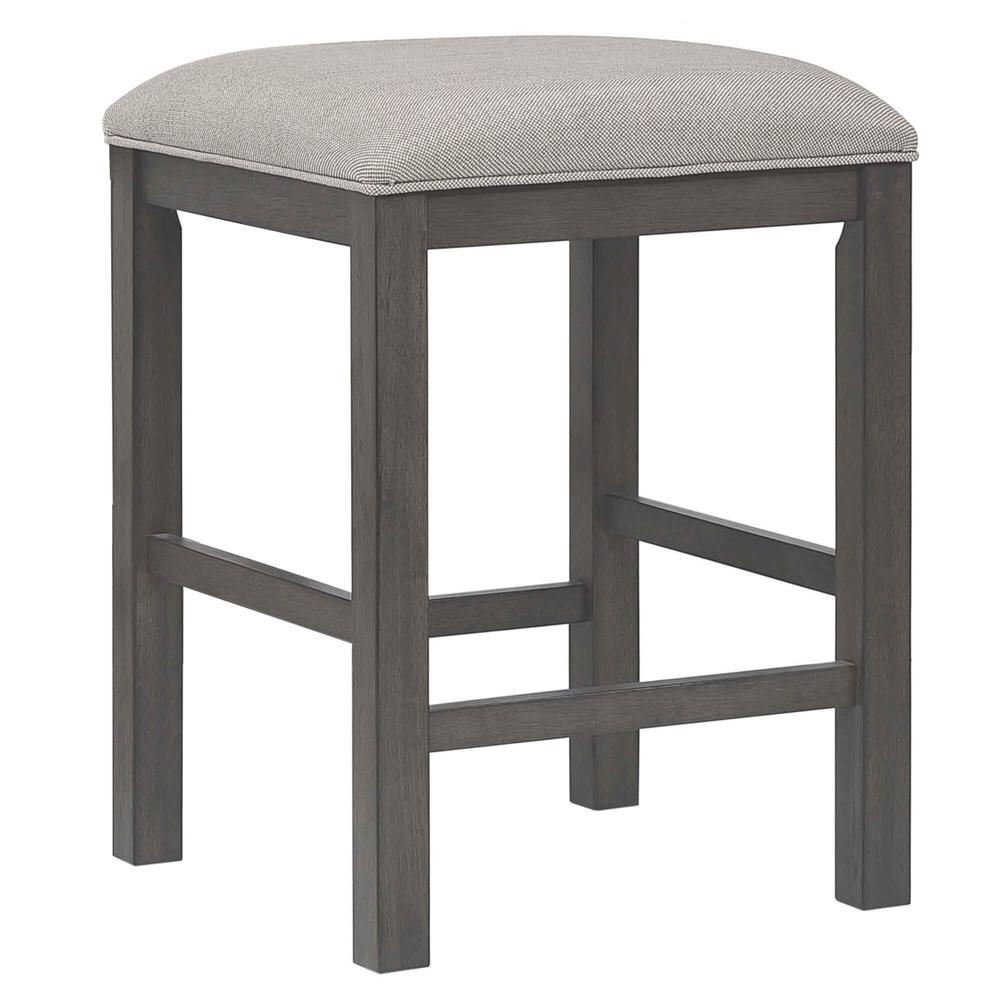 Sunset Trading Shades of Gray Upholstered Barstool | Backless | Counter Height Stool. Picture 4