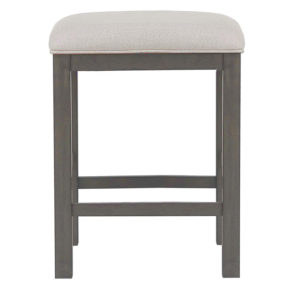 Sunset Trading Shades of Gray Upholstered Barstool | Backless | Counter Height Stool. Picture 1