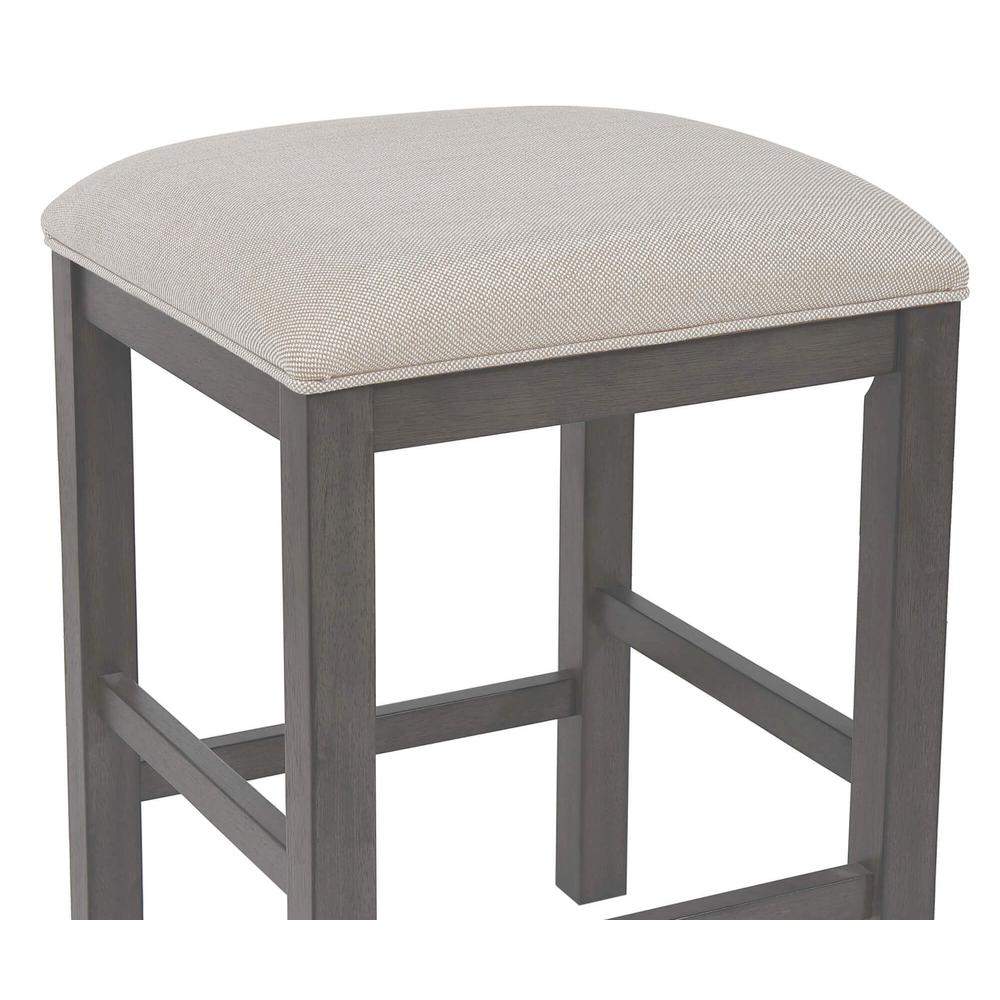 Sunset Trading Shades of Gray Upholstered Barstool | Backless | Counter Height Stool. Picture 2