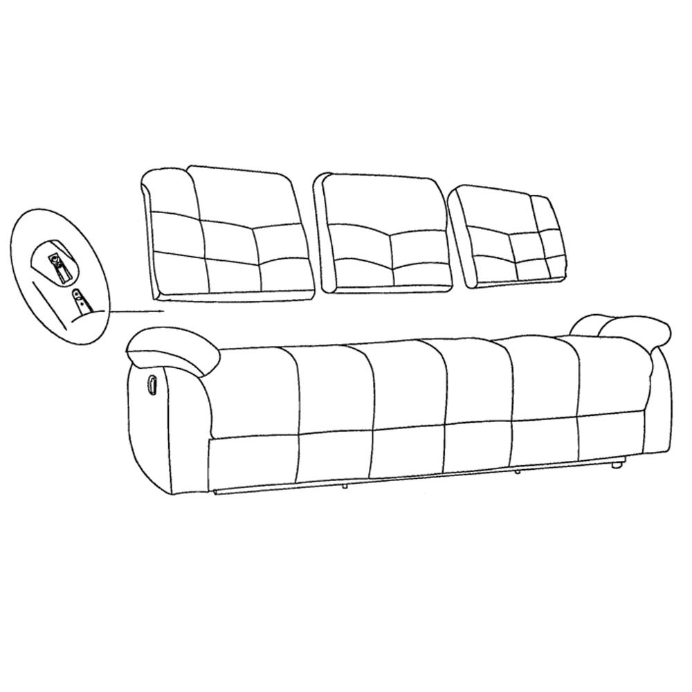 Heaven on Earth 3 Piece Reclining Living Room Set. Picture 5