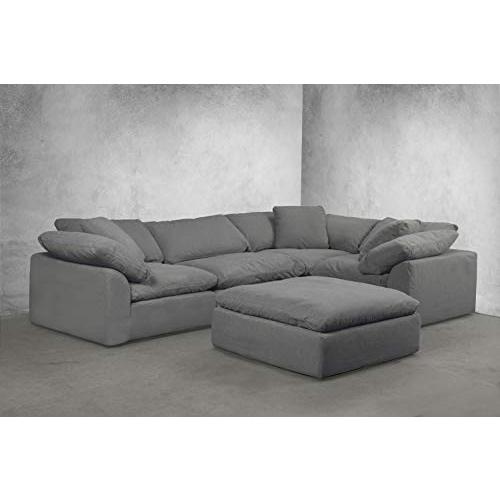 Replacement Slipcover Only for 5PC 132" L-Shaped Sectional Sofa Gray. Picture 7