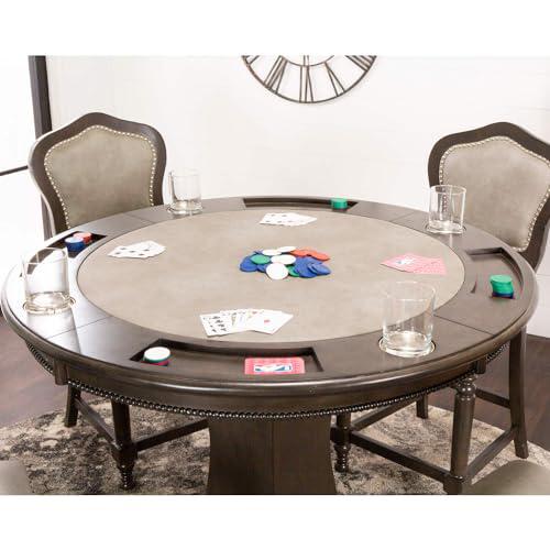 Vegas 5 Piece 42.5" Round Counter Height Dining, Chess and Poker Table Set. Picture 3