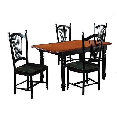 Selections 5 Piece 48-60" Rectangular Extendable Dining Set. Picture 1