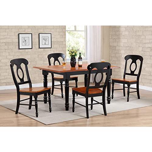 Selections 5 Piece 48-60" Rectangular Extendable Dining Set. Picture 6