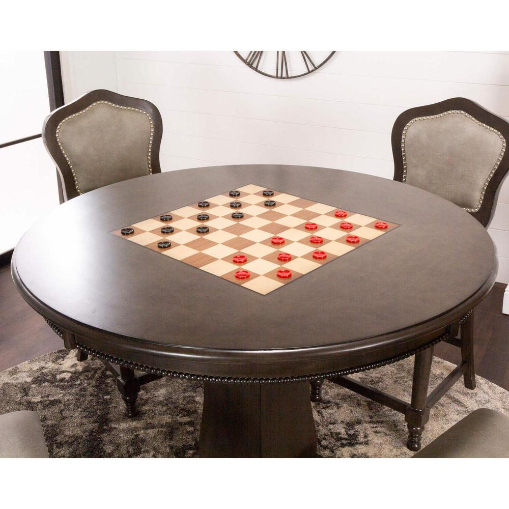 Vegas 3 Piece 42.5" Round Counter Height Dining, Chess and Poker Table Set. Picture 5
