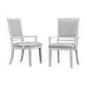 Dining Chair with Arms | Padded Upholstered Seat & Back Armchair | Set of 2. Picture 1