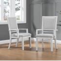 Dining Chair with Arms | Padded Upholstered Seat & Back Armchair | Set of 2. Picture 2