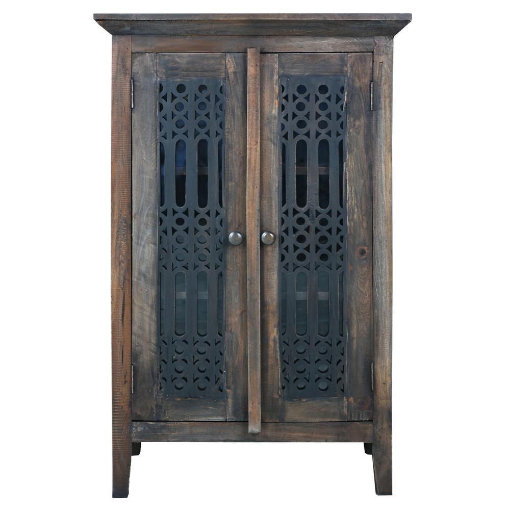 Sunset Trading Cottage Solid Wood Deco Carved Hall Cabinet. Picture 2