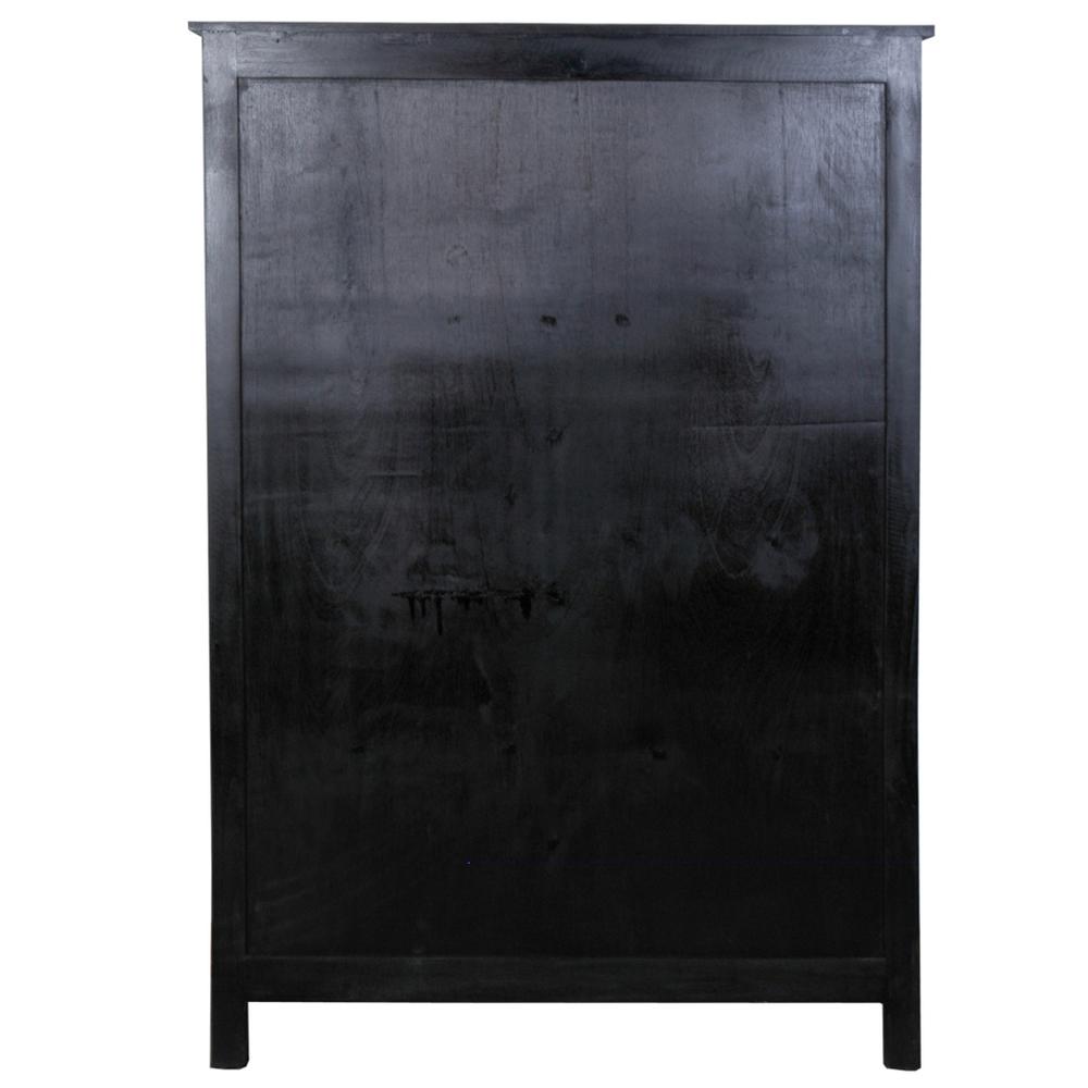 Sunset Trading Cottage Wide 2 Door Storage Cabinet Distressed Black | Savage Brown. Picture 3