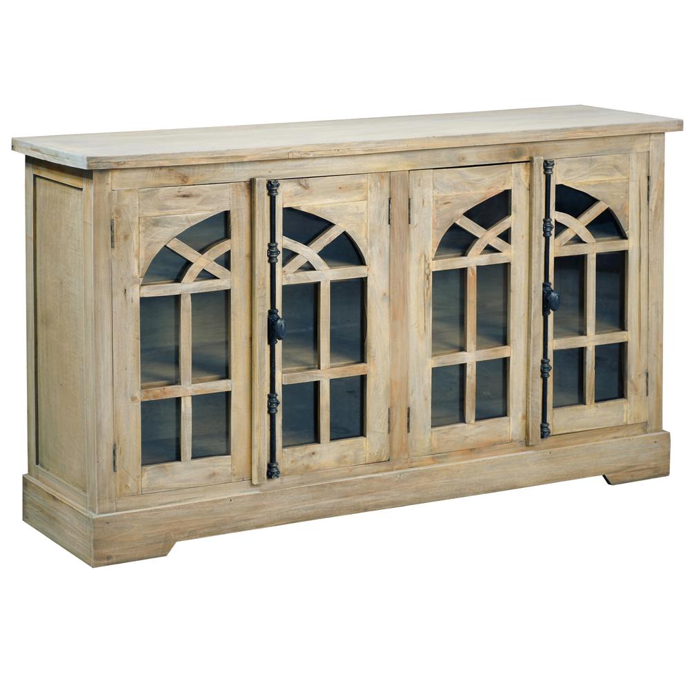 Cottage 63" Arched Glass Door Credenza. Picture 1