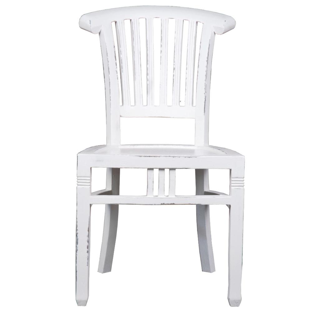 Sunset Trading Cottage Slat Back Chair | Set of 2 | Distressed White. Picture 2