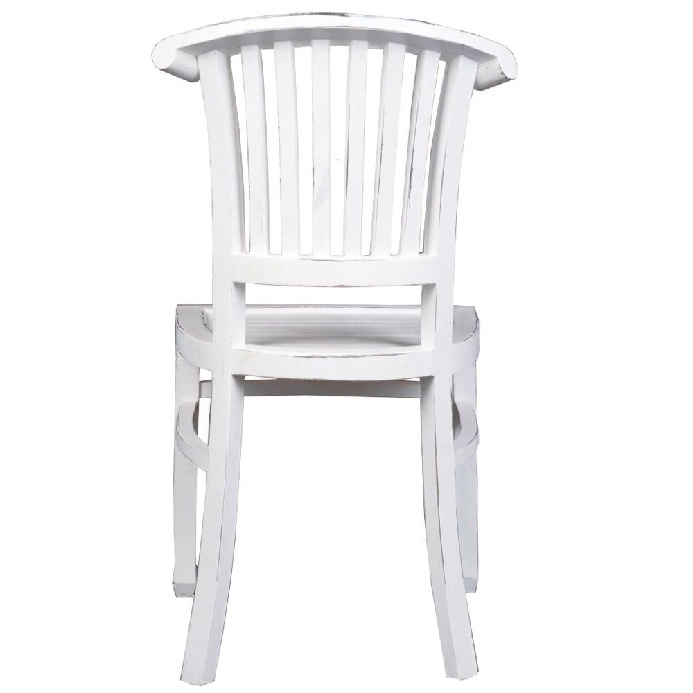 Sunset Trading Cottage Slat Back Chair | Set of 2 | Distressed White. Picture 3