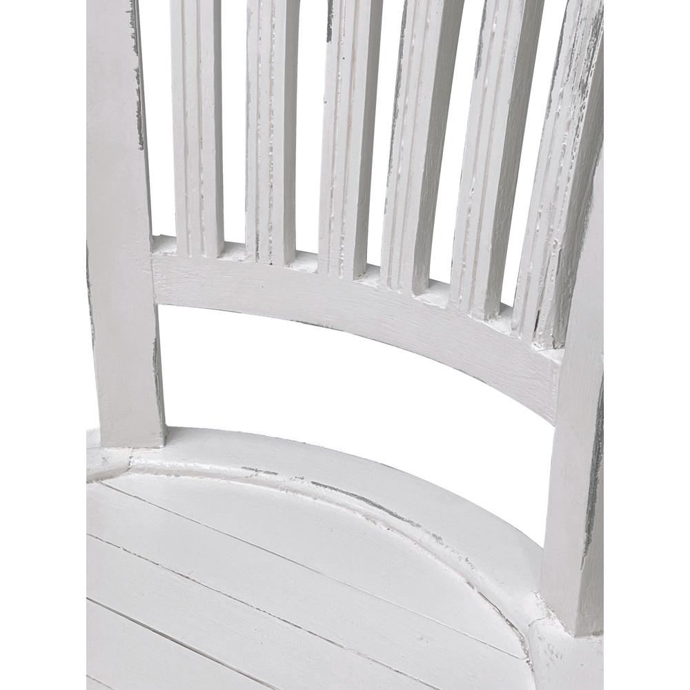 Sunset Trading Cottage Slat Back Chair | Set of 2 | Distressed White. Picture 4