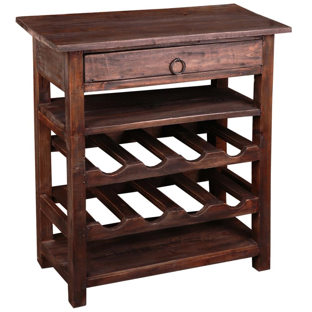 Cottage Wine Server with Drawer. Picture 1
