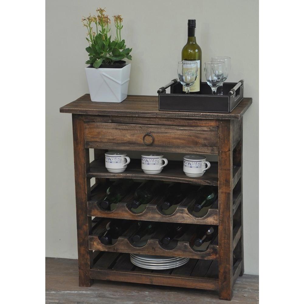 Cottage Wine Server with Drawer. Picture 4