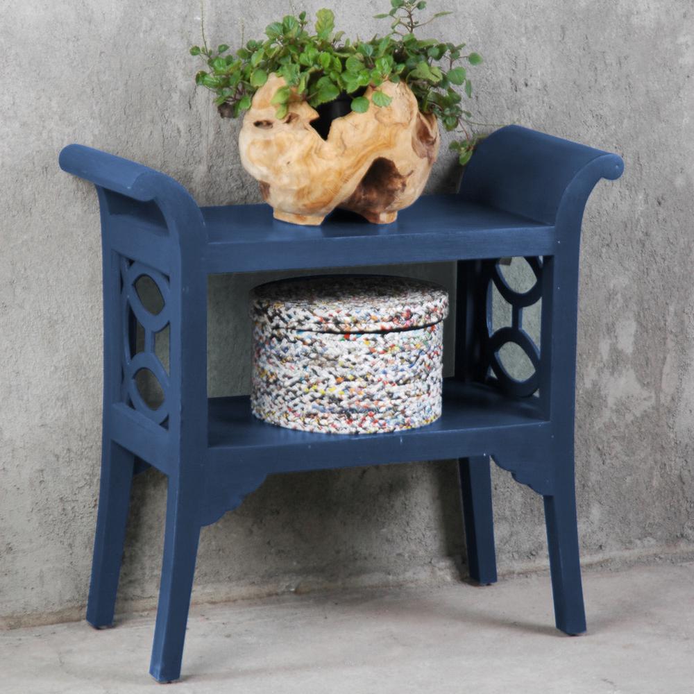 Sunset Trading Cottage Blue Accent Table and Console | Salty Dog Navy Blue. Picture 2