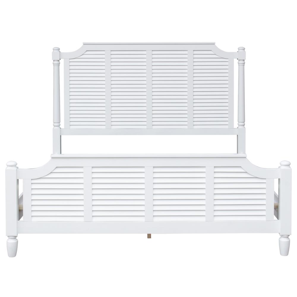 White Shutter Wood Queen Bed. Picture 7