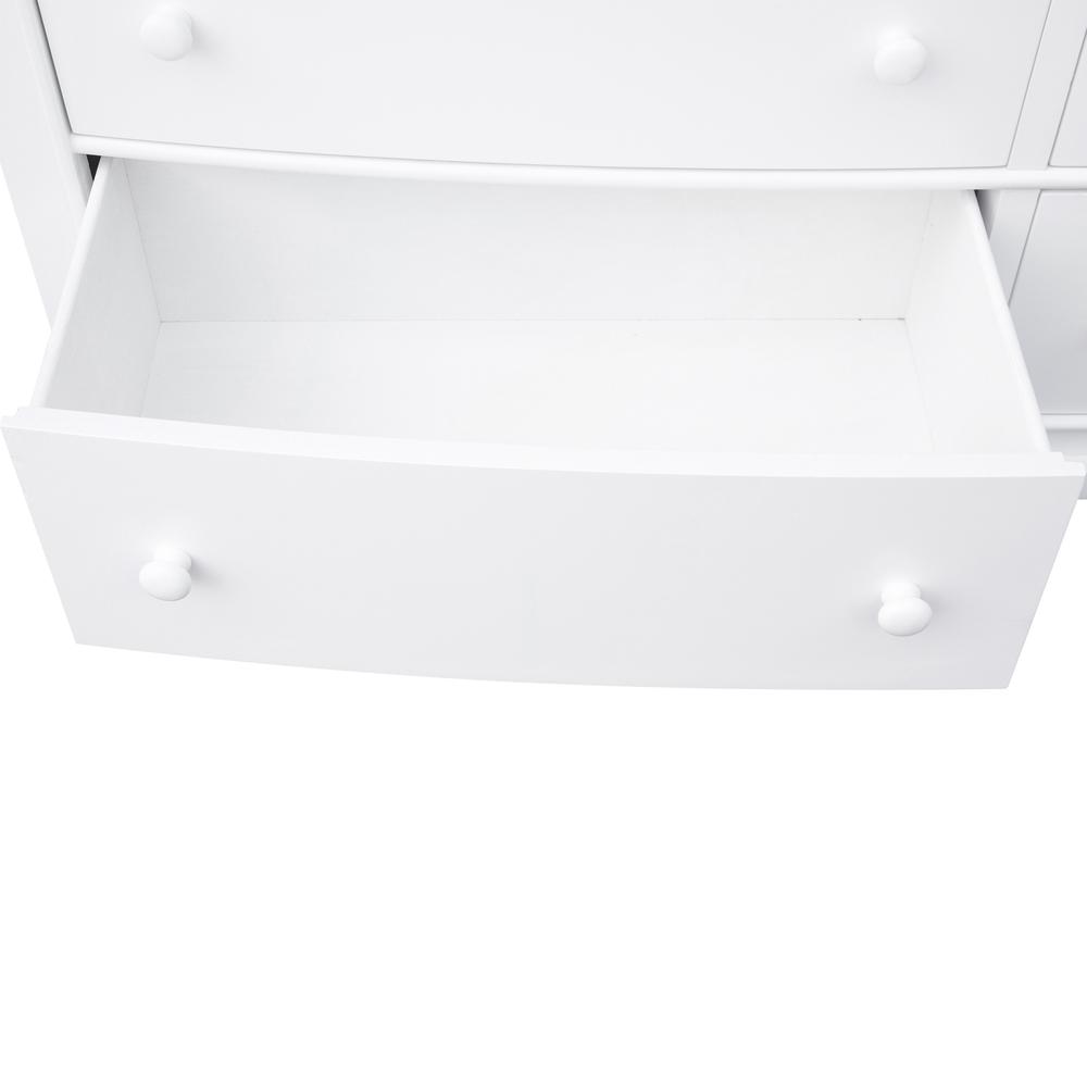 White Shutter Wood 6 Drawer Double Dresser. Picture 4