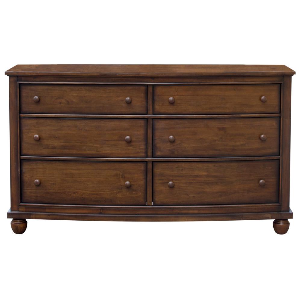 Bahama Shutter Wood 6 Drawer Double Dresser. Picture 1