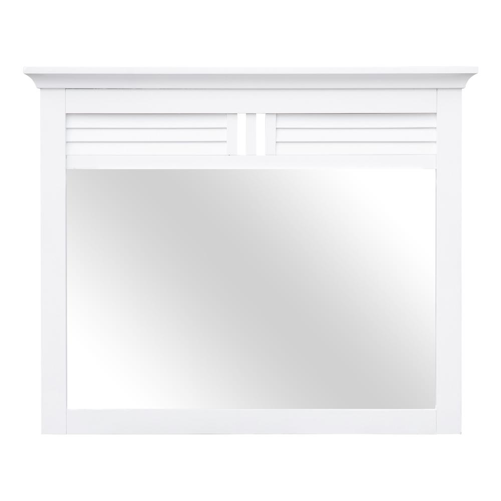 White Shutter Wood Mirror. Picture 3