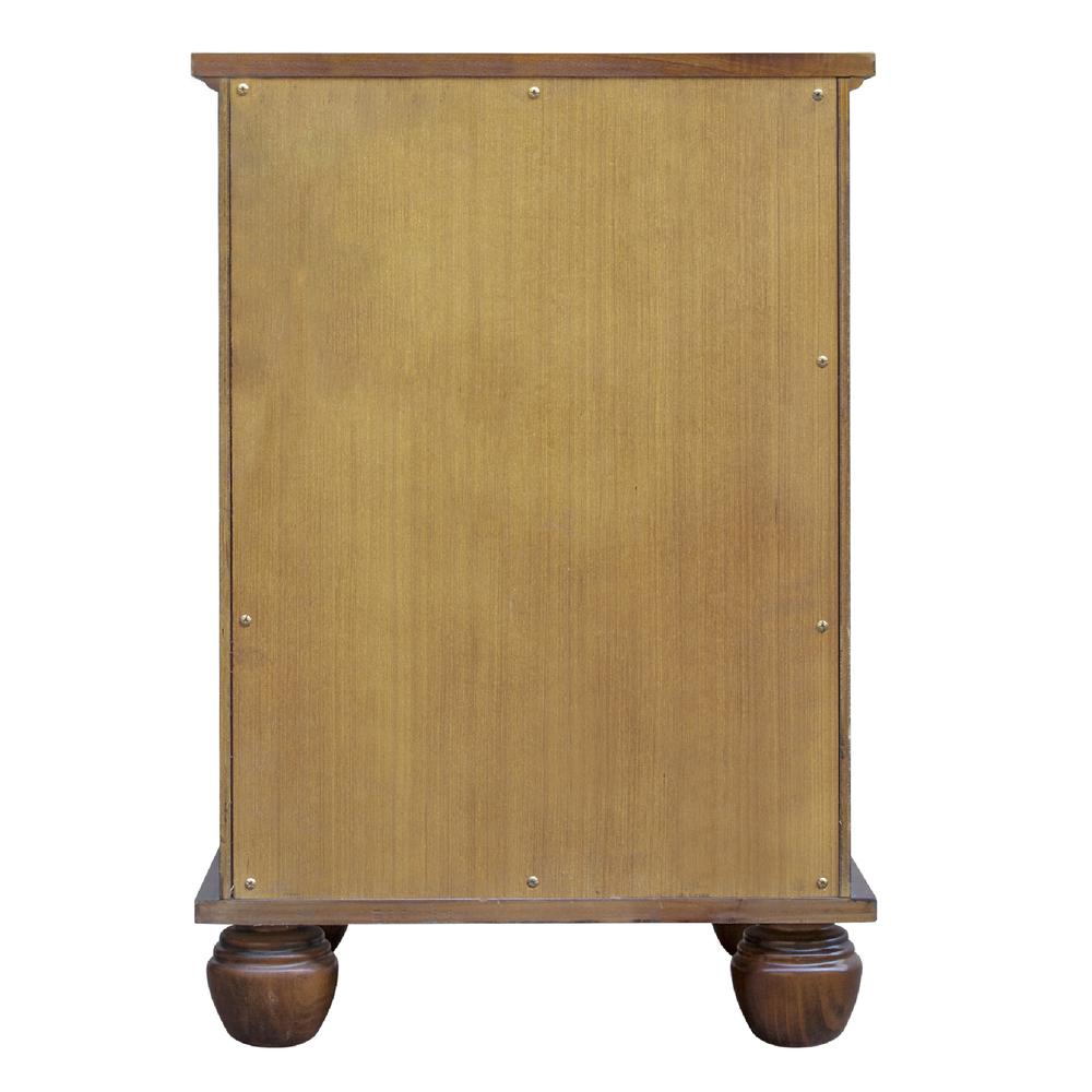 Sunset Trading Bahama Shutter Wood Nightstand | Tropical Walnut Brown. Picture 7