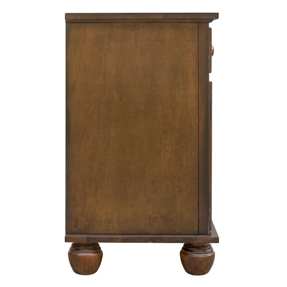 Sunset Trading Bahama Shutter Wood Nightstand | Tropical Walnut Brown. Picture 4