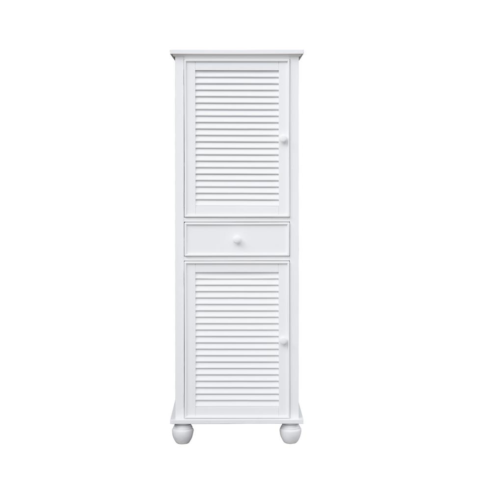 White Shutter Wood Tall Cabinet. Picture 7