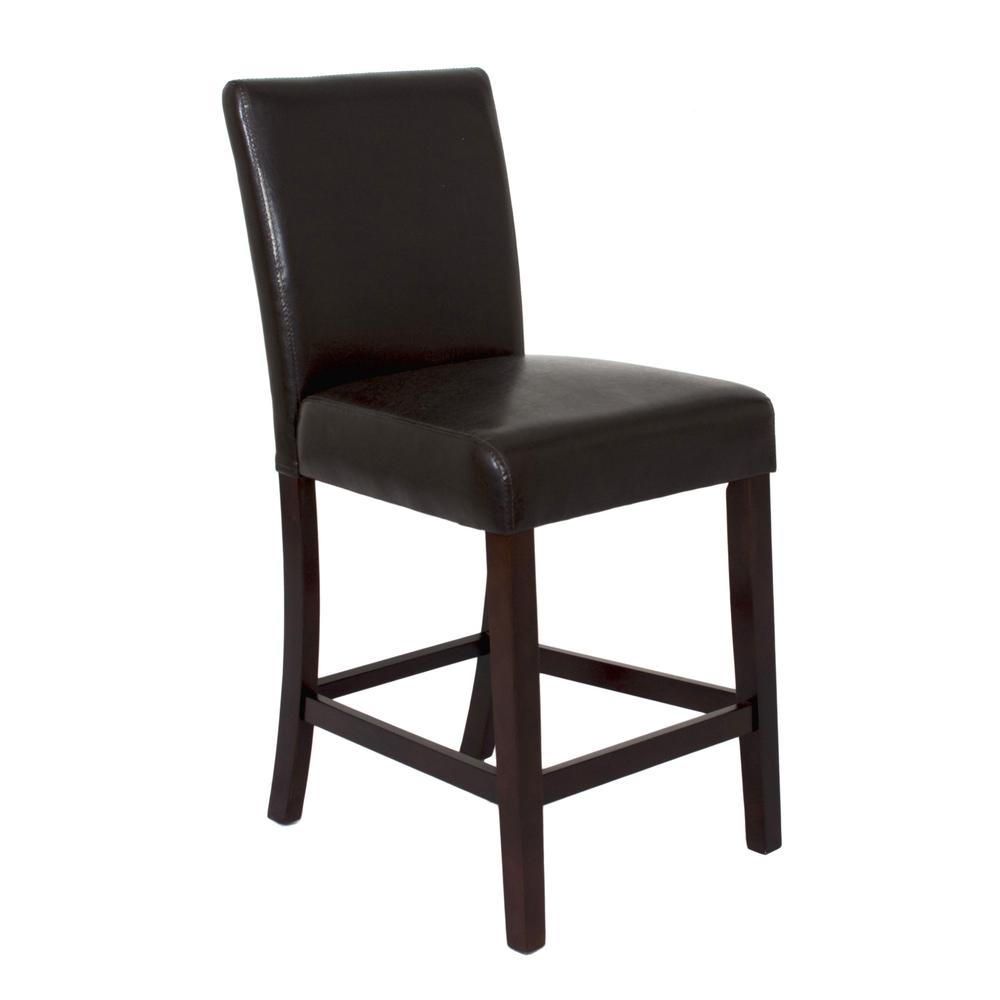 Sunset Trading Kemper 24" Parson Barstool in Espresso | Set of 2. Picture 1