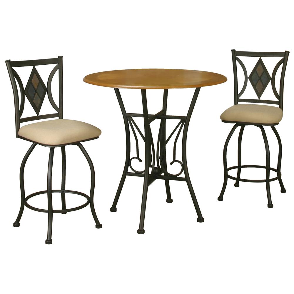 Sunset Trading 3 Piece Dart 36" Round Pub Table Set. Picture 3