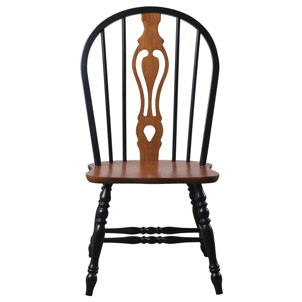 Black Cherry Selections Keyhole Windsor Dining Side Chairs. Picture 1