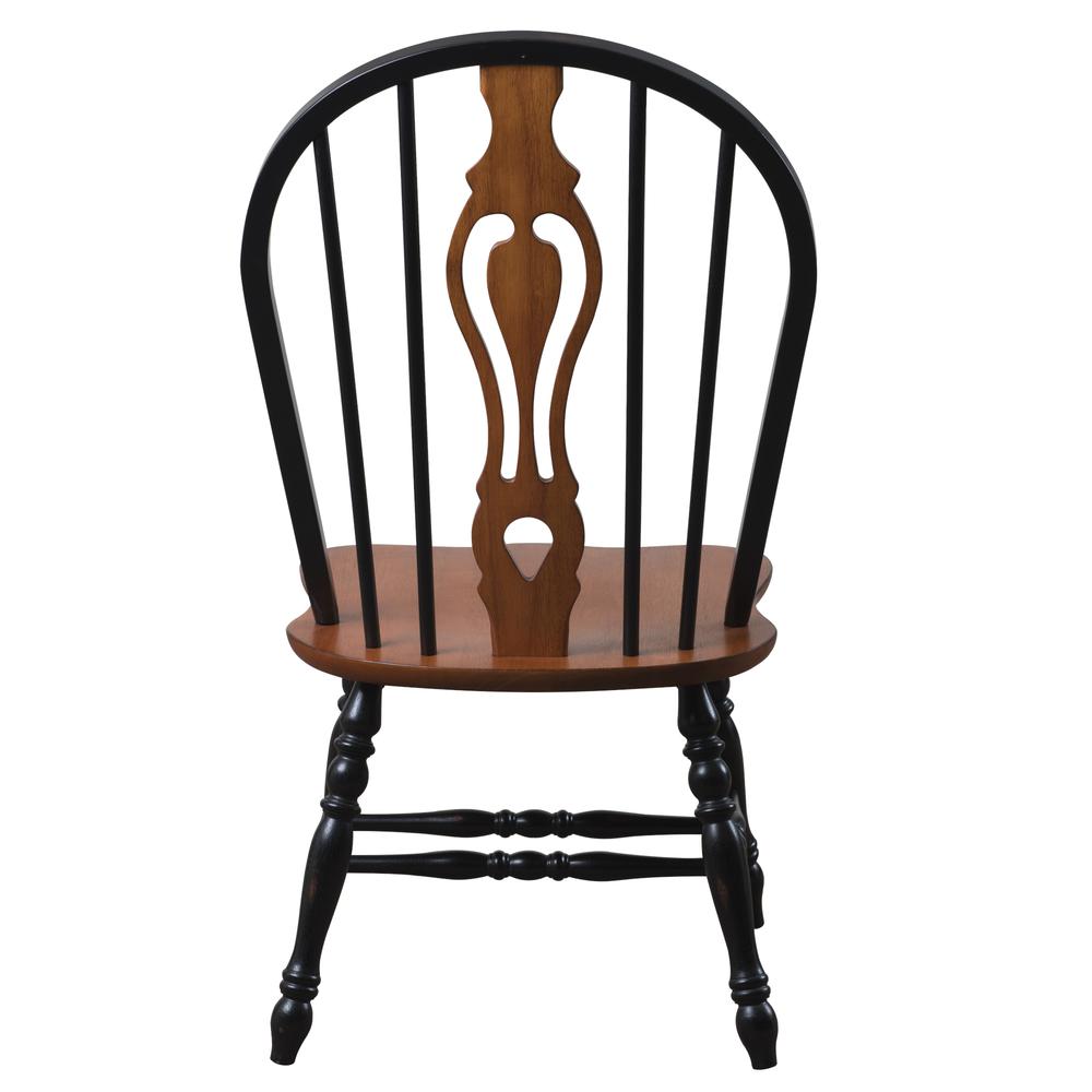 Black Cherry Selections Keyhole Windsor Dining Side Chairs. Picture 2