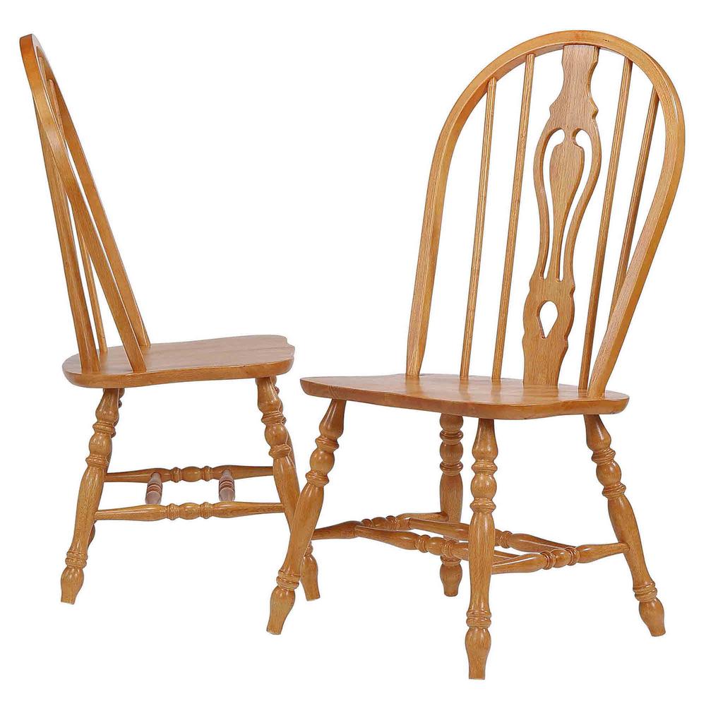 Oak Selections Keyhole Windsor Dining Side Chairs. Picture 2