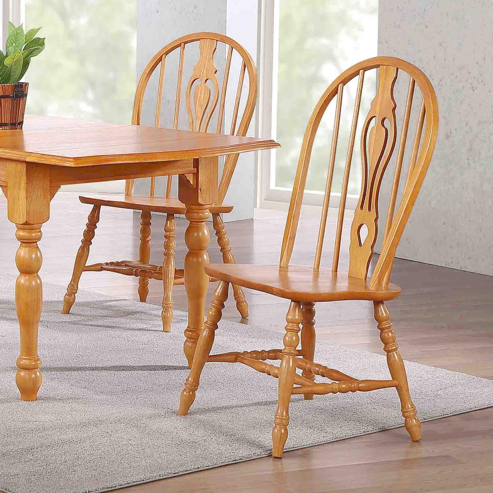 Oak Selections Keyhole Windsor Dining Side Chairs. Picture 3