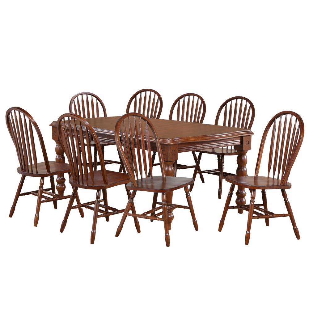 Dining Set with Windsor Arrowback Chairs. Picture 1