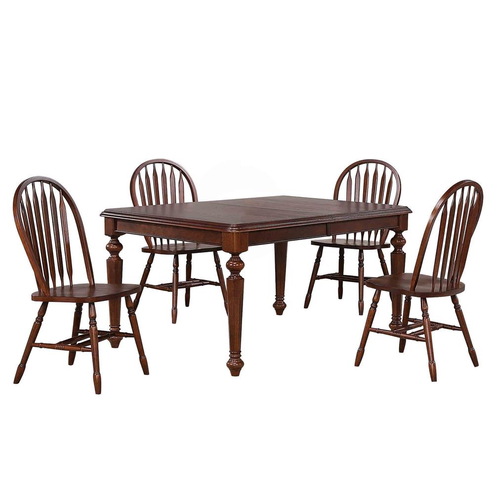 Andrews 5 Piece 58-76" Rectangular Extendable Dining Set. Picture 6