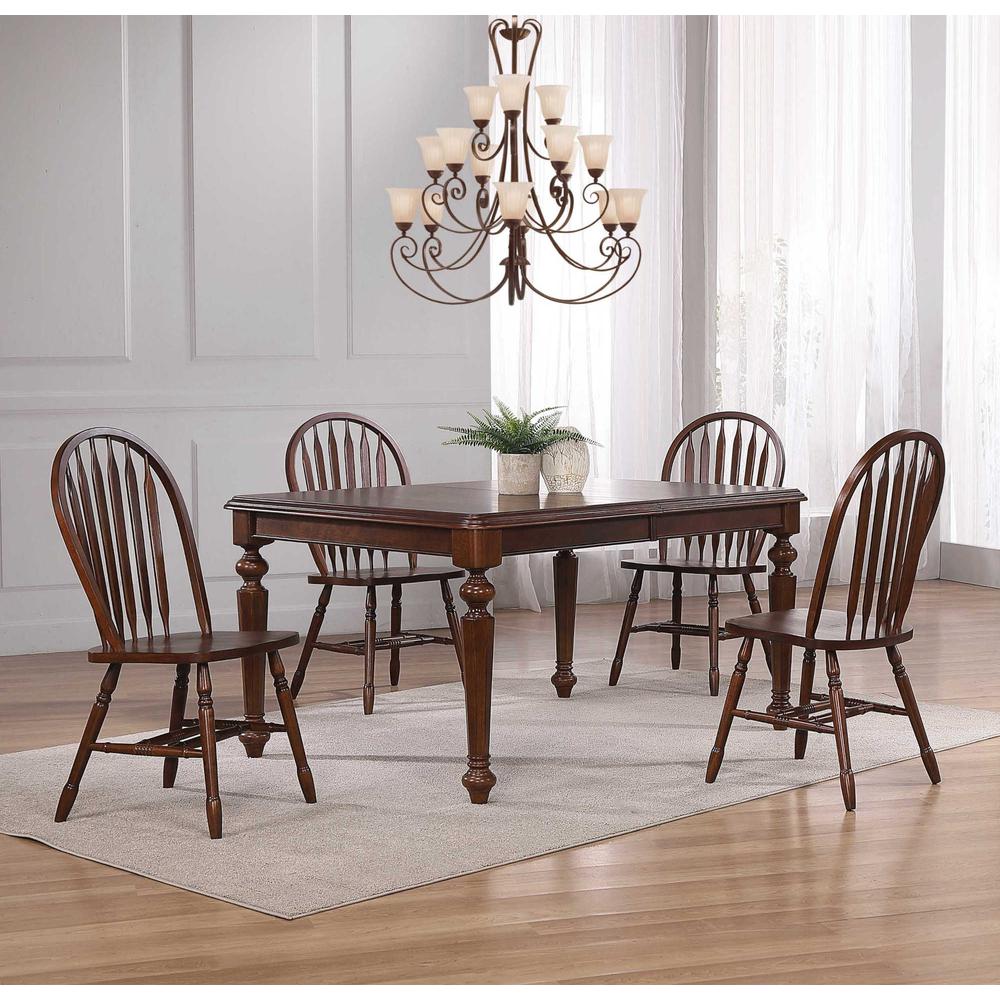 Andrews 5 Piece 58-76" Rectangular Extendable Dining Set. Picture 7