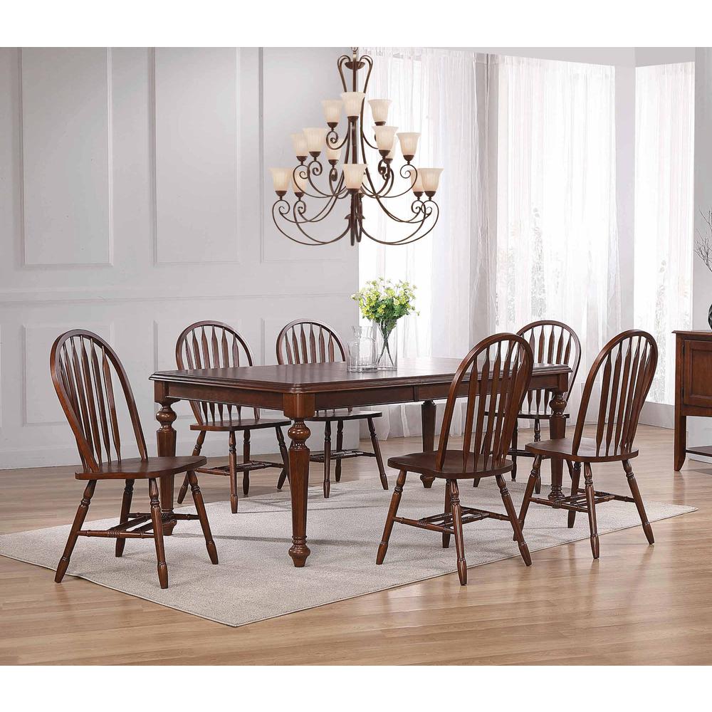 Andrews 7 Piece 58-76" Rectangular Extendable Dining Set. Picture 6