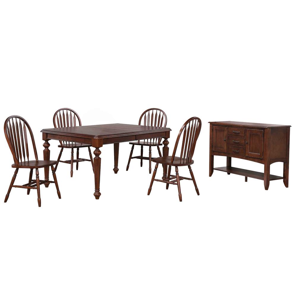 Andrews 6 Piece 58-76" Rectangular Extendable Dining Set. Picture 3