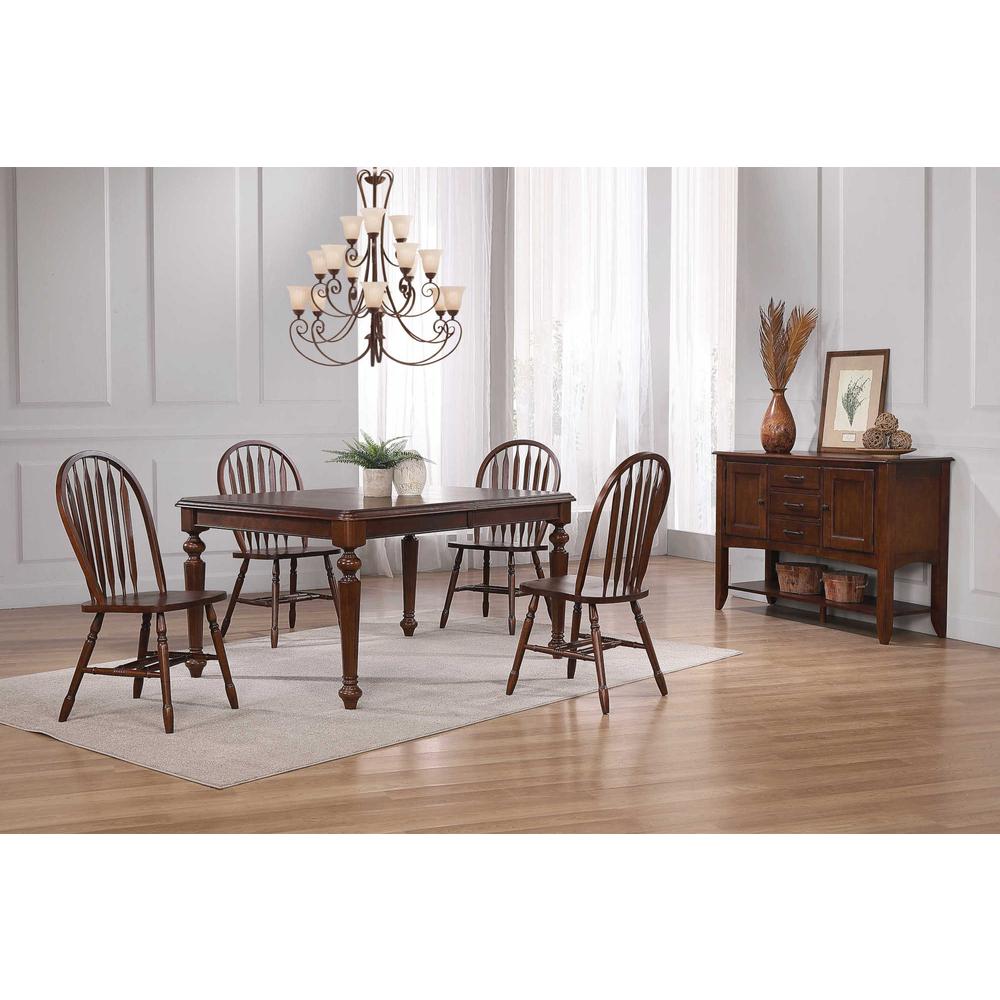 Andrews 6 Piece 58-76" Rectangular Extendable Dining Set. Picture 6