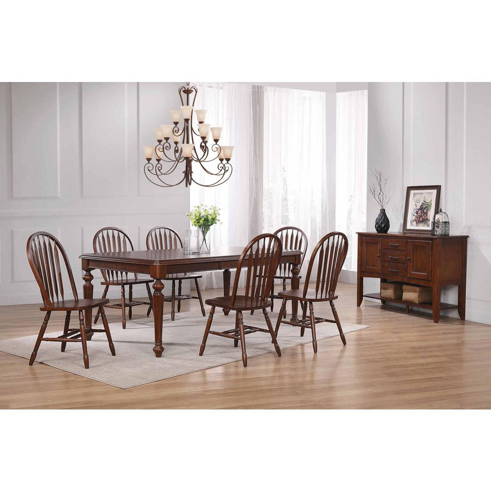 Andrews 8 Piece 58-76" Rectangular Extendable Dining Set. Picture 7